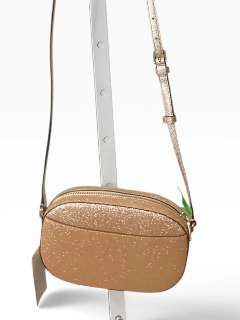kate spade Gold Glimmer Glitter Oval Crossbody Bag